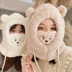 Kawaii Therapy Clothing<Kawaii Japanese Style Harajuku Bear Beanie – Limited Edition
