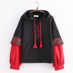 Kawaii Therapy Clothing<Kawaii Japanese Style Ocean Waves Hoodie – Limited Edition