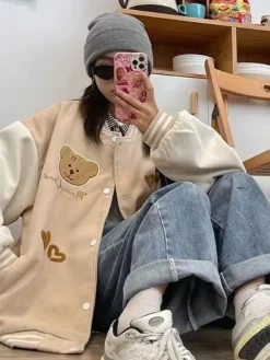 Kawaii Therapy Clothing<Kawaii Japanese Style Pastel Bear Sweater – Limited Edition