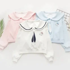 Kawaii Therapy Clothing<Kawaii Japanese Style Preppy Collar Sweater – Limited Edition