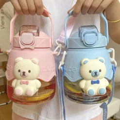 Kawaii Therapy Bottles<Kawaii Jumbo Bear Large Capacity Transparent Bottle (1300ml)