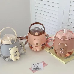 Kawaii Therapy Bottles<Kawaii Jumbo Bear Straw Water Bottle – Limited Edition