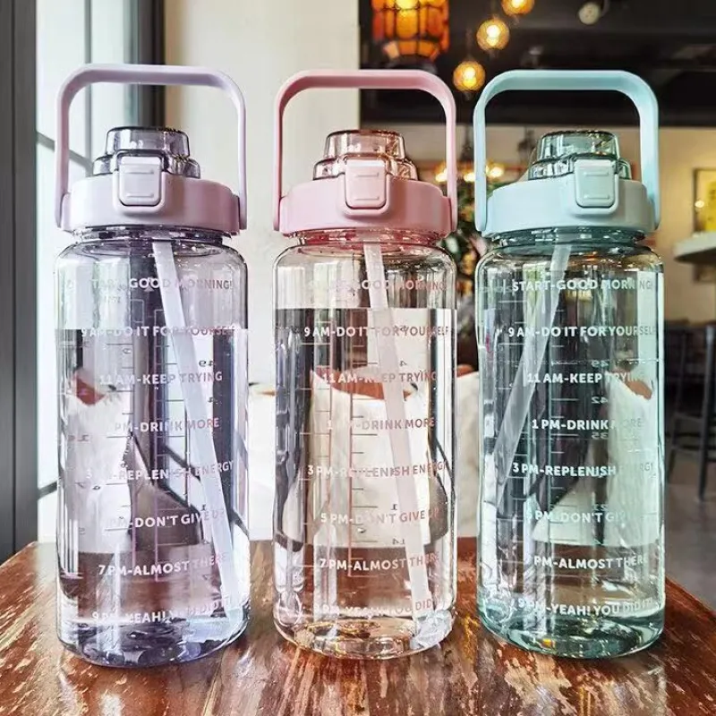 Kawaii Therapy Bottles<Kawaii Jumbo Pastel Clear Water Bottle (2000ml)