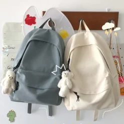 Kawaii Therapy Preppy Backpacks | Korea Style Backpacks<Kawaii Korea Aesthetic Minimalist Canvas Backpack