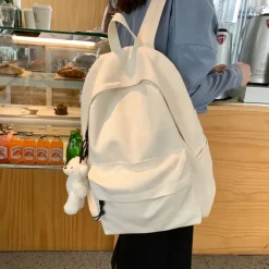 Kawaii Therapy Preppy Backpacks | Korea Style Backpacks<Kawaii Korea Aesthetic Minimalist Canvas Backpack