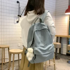Kawaii Therapy Preppy Backpacks | Korea Style Backpacks<Kawaii Korea Aesthetic Minimalist Canvas Backpack