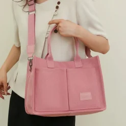 Kawaii Therapy Tote Bags | Shoulder Bags<Kawaii Korea Style Canvas Tote Shoulder Bag