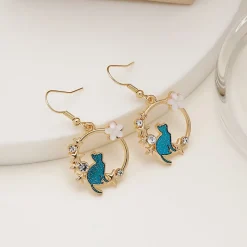 Kawaii Therapy Earrings<Kawaii Korea Style Cat Petal Earrings – Limited Edition