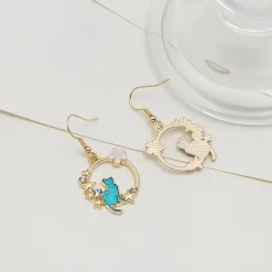 Kawaii Therapy Earrings<Kawaii Korea Style Cat Petal Earrings – Limited Edition