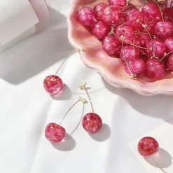 Kawaii Therapy Earrings<Kawaii Korea Style Cherry Earrings – Limited Edition