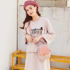 Kawaii Therapy Tote Bags | Mini Bags<Kawaii Korea Style Mini Plaid Shoulder Bag