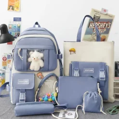 Kawaii Therapy School Backpacks | Preppy Backpacks<Kawaii Korea Style Student Backpack Set (5pcs) – Limited Edition
