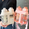 Kawaii Therapy Bottles<Kawaii Large Capacity Pastel Straw Bottle (1600ml)