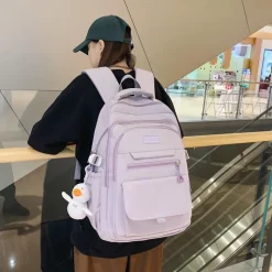 Kawaii Therapy School Backpacks | Preppy Backpacks<Kawaii Large Capacity Pastel College Canvas Backpack
