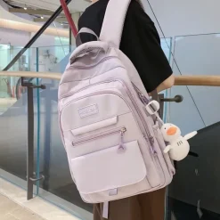 Kawaii Therapy School Backpacks | Preppy Backpacks<Kawaii Large Capacity Pastel College Canvas Backpack
