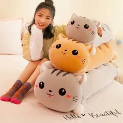 Kawaii Therapy Cute Stuffed Animals | Giant Stuffed Animals<Kawaii Long Happy Cat Pillow Plush XL (90cm)