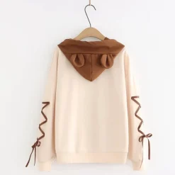 Kawaii Therapy Clothing<Kawaii Lovely Bear Heart Harajuku Hoodie – Limited Edition