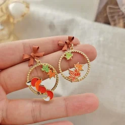 Kawaii Therapy Earrings<Kawaii Maple Fox Harajuku Earrings – Limited Edition