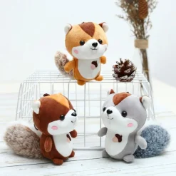 Kawaii Therapy Mini Stuffed Animals<Kawaii Mini Squirrel Keychain Pendant