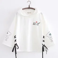 Kawaii Therapy Clothing<Kawaii Neko Cat Cloud Korea Style Hoodie – Limited Edition