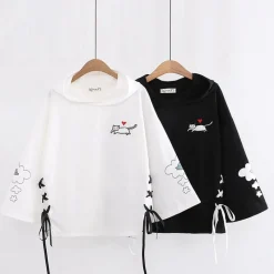 Kawaii Therapy Clothing<Kawaii Neko Cat Cloud Korea Style Hoodie – Limited Edition