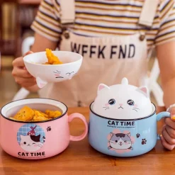 Kawaii Therapy Bottles<Kawaii Neko Cat Japanese Style Ceramic Bowl – Limited Edition