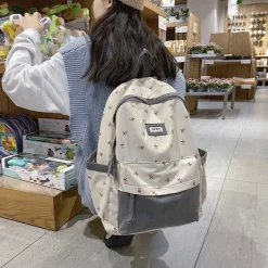 Kawaii Therapy Preppy Backpacks | Japanese Style Backpacks<Kawaii Nylon Floral Harajuku Backpack – Limited Edition