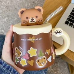 Kawaii Therapy Bottles<Kawaii Pastel Bear Cute Ceramic Cup (450ml) – Limited Edition
