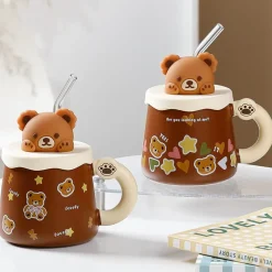 Kawaii Therapy Bottles<Kawaii Pastel Bear Cute Ceramic Cup (450ml) – Limited Edition