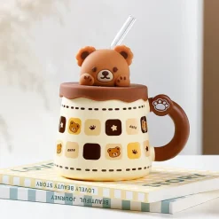 Kawaii Therapy Bottles<Kawaii Pastel Bear Cute Ceramic Cup (450ml) – Limited Edition