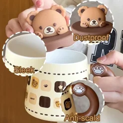 Kawaii Therapy Bottles<Kawaii Pastel Bear Cute Ceramic Cup (450ml) – Limited Edition