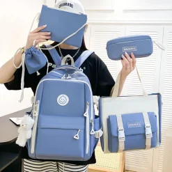 Kawaii Therapy School Backpacks | Preppy Backpacks<Kawaii Pastel Multipocket Harajuku Backpack Set