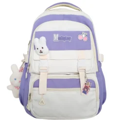 Kawaii Therapy School Backpacks | Preppy Backpacks<Kawaii Pastel Style Large Capacity College Backpack