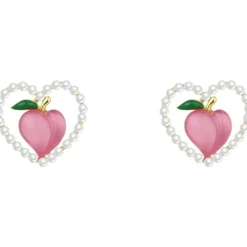 Kawaii Therapy Earrings<Kawaii Peach Hearts Harajuku Earrings – Limited Edition