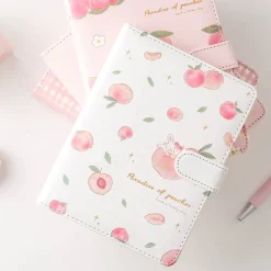 Kawaii Therapy Notebooks<Kawaii Peach Notebook with Cover – Limited Edition