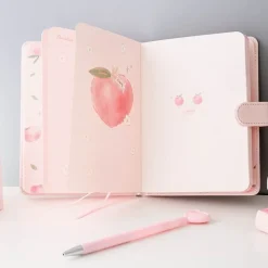 Kawaii Therapy Notebooks<Kawaii Peach Notebook with Cover – Limited Edition