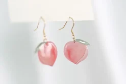 Kawaii Therapy Earrings<Kawaii Pink Peach Acrylic Earrings – Limited Edition