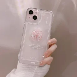 Kawaii Therapy Phonecase<Kawaii Peach Japanese Style Ribbon Phone Case