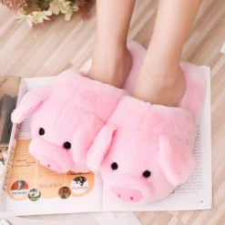 Kawaii Therapy Slippers<Kawaii Piglet Fluffy Slippers