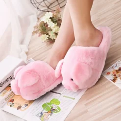 Kawaii Therapy Slippers<Kawaii Piglet Fluffy Slippers