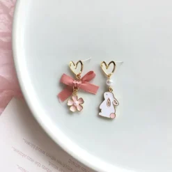 Kawaii Therapy Earrings<Kawaii Rabbit Cherry Blossom Earrings – Limited Edition