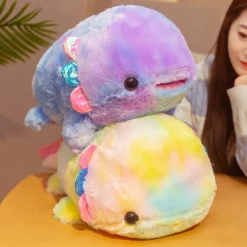 Kawaii Therapy Cute Stuffed Animals | Sea Animal<Kawaii Rainbow Axolotl Plush XL (50cm)