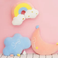 Kawaii Therapy Pillows<Kawaii Rainbow Cloud Moon Pillow – Limited Edition
