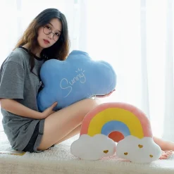 Kawaii Therapy Pillows<Kawaii Rainbow Cloud Moon Pillow – Limited Edition