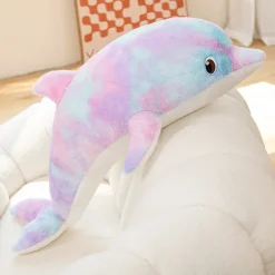 Kawaii Therapy Giant Stuffed Animals | Sea Animal<Kawaii Rainbow Dolphin Plush (120cm) – Jumbo Edition