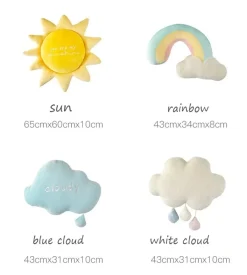 Kawaii Therapy Pillows<Kawaii Rainbow Sunshine Cloud Plush