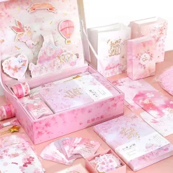 Kawaii Therapy Stickers<Kawaii Sakura Notebook Sticker Gift Set – Limited Edition