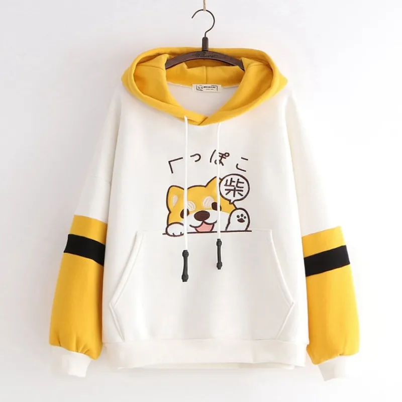 Kawaii Therapy Clothing<Kawaii Shiba Inu Harajuku Hoodie – Limited Edition