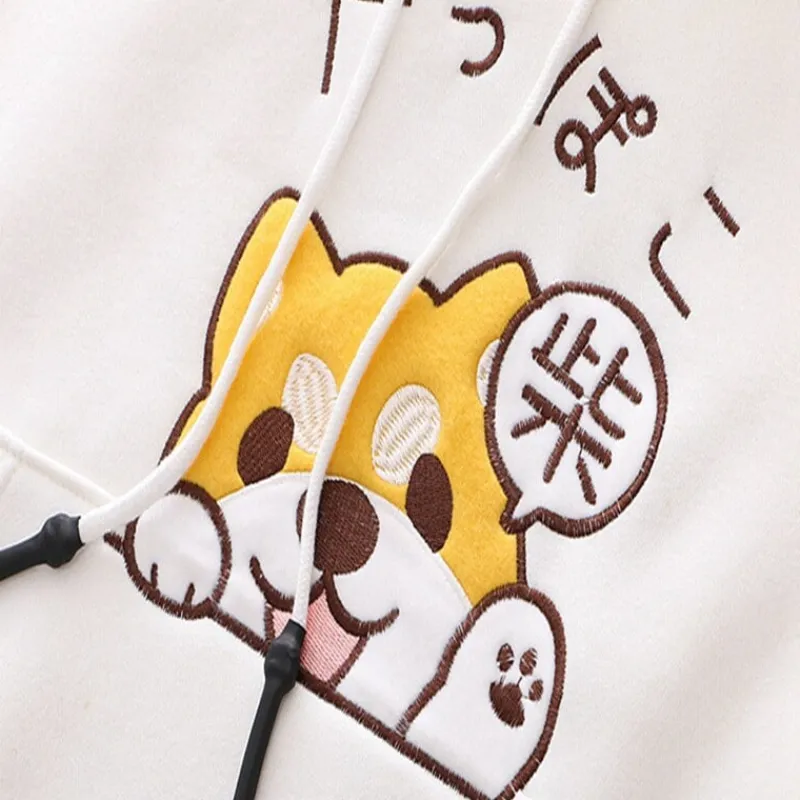 Kawaii Therapy Clothing<Kawaii Shiba Inu Harajuku Hoodie – Limited Edition