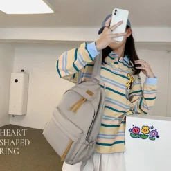 Kawaii Therapy Preppy Backpacks | Korea Style Backpacks<Kawaii Solid Color Korea Style Canvas Backpack